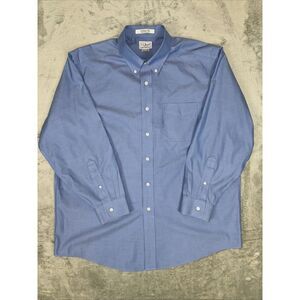 L.L. Bean Men's Dress Shirt Wrinkle Free Traditional Fit‎ Blue Size 16.5 - 32